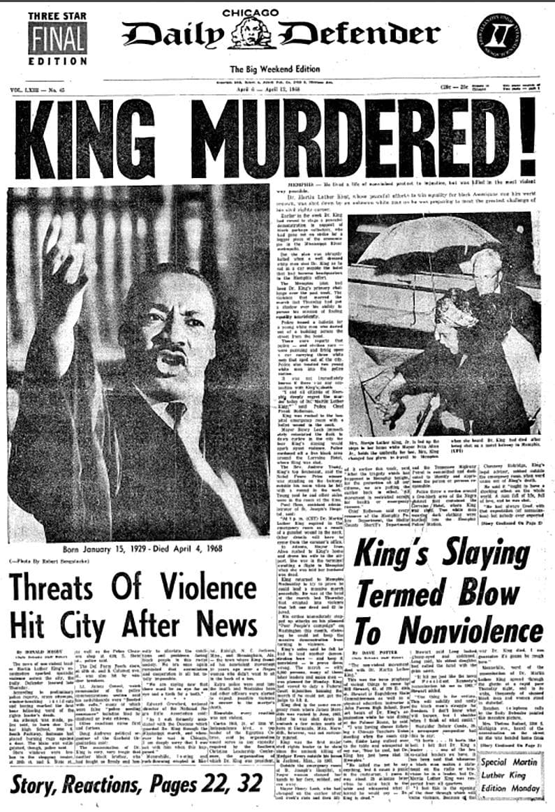 Martin Luther King Jr. Assassinated